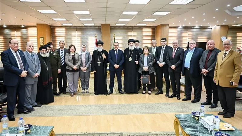محافظ الشرقية يستقبل أساقفة شمال وجنوب الشرقية ووفود كنسية للتهنئة بالعيد 