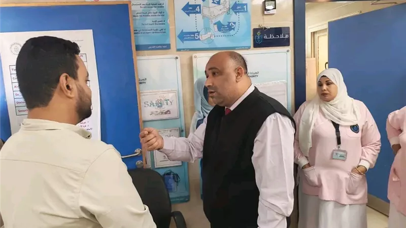 نائب مدير الرعاية الصحية بأسوان يواصل حملاته المرورية خلال إجازة العيد