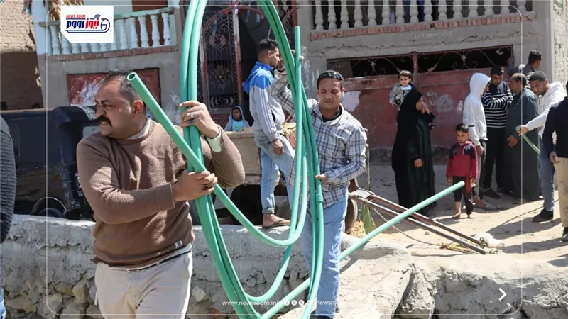 إزالة وصلة مياه خلسة بطول 200 متر على طريق حجز دفنو بالفيوم خلال جولاته الميدا