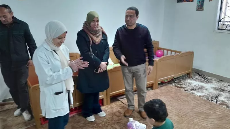وكيل صحة دمياط يشارك أطفال دار كريمي النسب احتفالات عيد الفطر