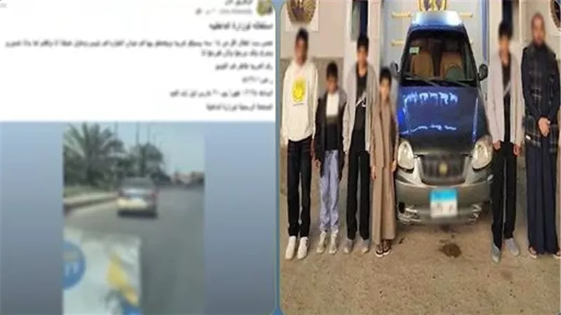 بالفيديو.. رحلة طائشة لـ5 أطفال في الشرقية تنتهي بالتحفظ على السيارة وضبط الأب