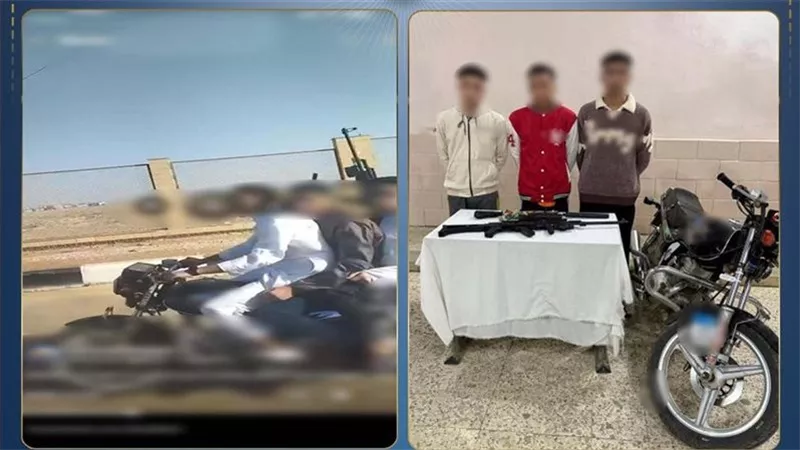 التحقيق مع 3 أشخاص بالجيزة يستقلون دراجة نارية بأسلحة لعبة على طريق سريع