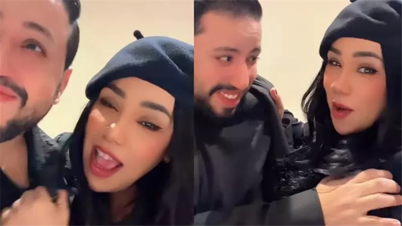 فيديو طريف يجمع شيماء سيف وزوجها محمد كارتر في أول ظهور بعد العودة 