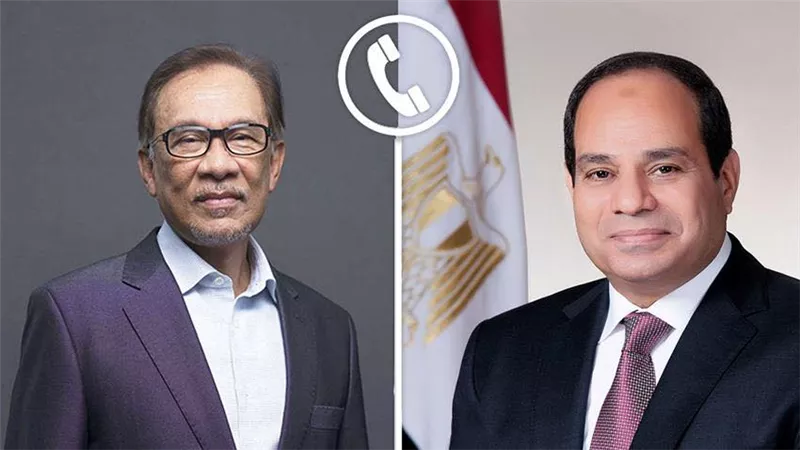 اتصال هاتفي بين الرئيس السيسي ورئيس وزراء ماليزيا لتعزيزالعلاقات الاقتصادية