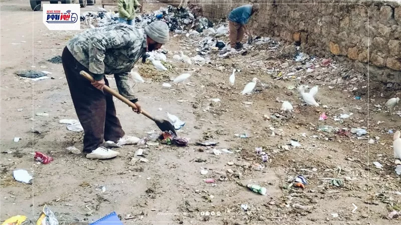 حملات مكثفة للنظافة ورفع الإشغالات وتحسين المظهر الحضاري بمركزي إطسا وسنورس