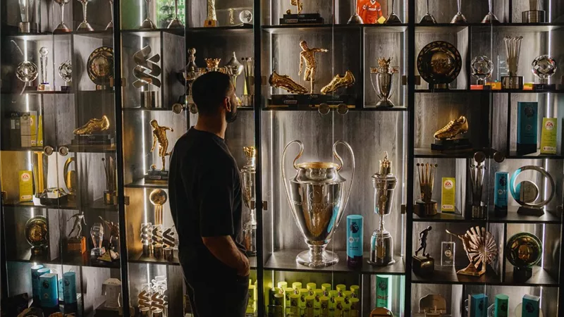 محمد صلاح يستعرض ذكرياته وبطولاته مع ليفربول في صورة مؤثرة