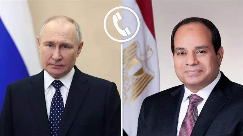 الرئيس السيسي لنظيره الروسي: ضرورة خفض التصعيد الراهن بمنطقة الشرق الأوسط