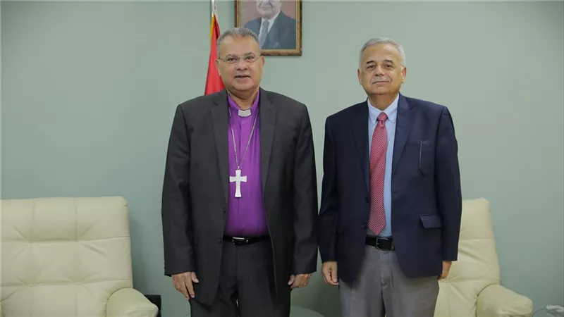 الدكتور القس أندريه زكي يستقبل رئيس الطائفة المعمدانية في الأردن