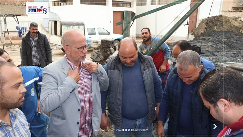 رئيس مياه الفيوم يتأكد من جاهزية محطة معالجة الصرف الصحي بقحافة لاستقبال الأمطار