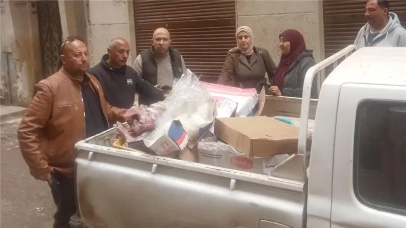 ضبط نصف طن لحوم وأسماك مملحة غير صالحة للاستهلاك الآدمي ومخزن مخالف بالمنوفية