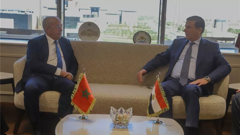 وزير الزراعة يبحث مع نظيره المغربي آفاق التكامل وتعزيز الاستثمارات الزراعية 