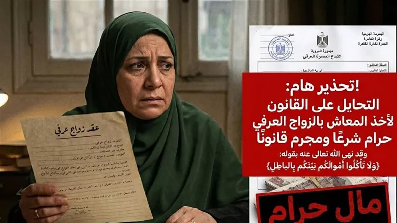 تزوجتُ عرفيًا حتى لا ينقطع عني المعاش.. فما الحكم؟