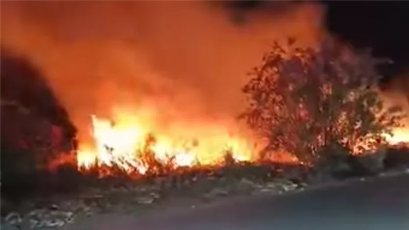السيطرة على نيران محدودة بطريق إسنا الزراعي قبل وصولها للأراضي المجاورة