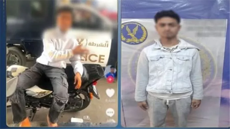 القبض على المتهم بالتلويح بإشارات خارجه بيده أمام سيارات الشرطة بالقاهرة 