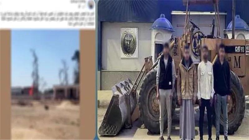 بسبب خلافات الجيرة.. ضبط المتهمين بإزالة طريق فاصل بـ «لودر» في بلبيس