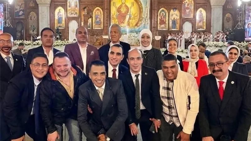 وفد  مجلس الشباب المصري يشارك في قداس عيد القيامة المجيد