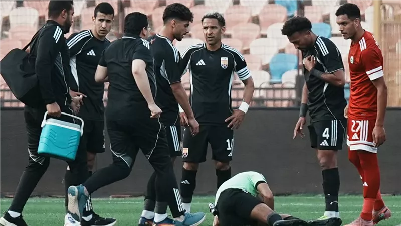 مصطفى الشهدي يجري أشعة رنين مغناطيسي للاطمئنان على إصابته