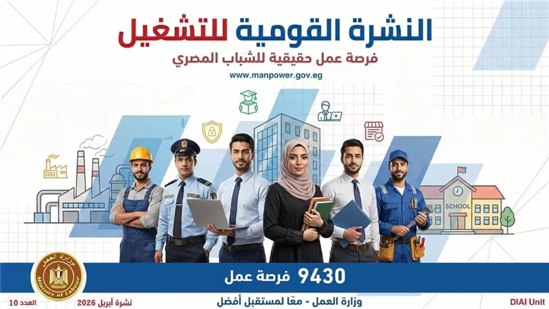 وزير العمل يعلن عن وظائف شاغرة في 13 محافظة على مستوى الجمهورية 