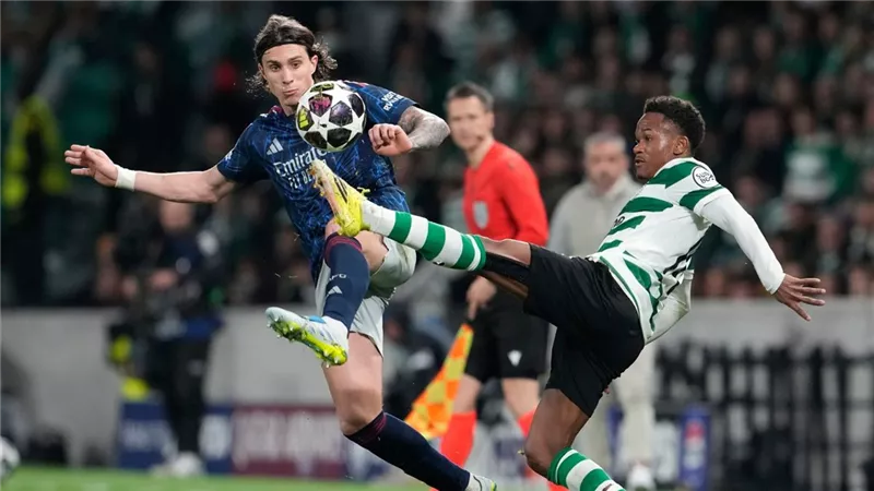 نتيجة وأهداف مباراة آرسنال وسبورتنج لشبونة الشوط الثاني (0-0) بدوري الأبطال