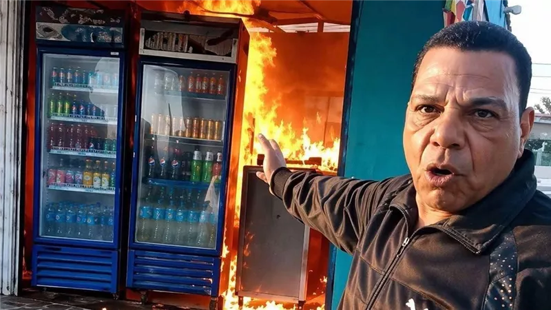 القصة الكاملة لإشعال مواطن النيران في كشكه على الهواء في القصاصين الجديدة