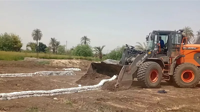 إزالة حالات تعد ومتابعة مكثفة لملف الترشيد والرصف ببنى سويف