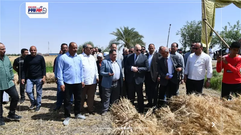 محافظ الفيوم يفتتح موسم حصاد القمح 2026 بالميكنة الحديثة