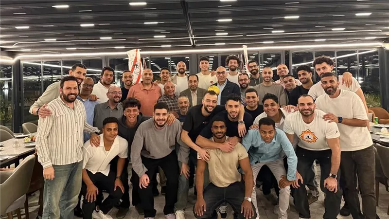 احتفالية في نادي الزمالك بعد التتويج بكأس مصر للسلة
