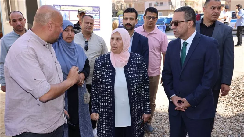 محافظ المنوفية يتفقد الأعمال الإنشائية لدار مناسبات بحي شرق 