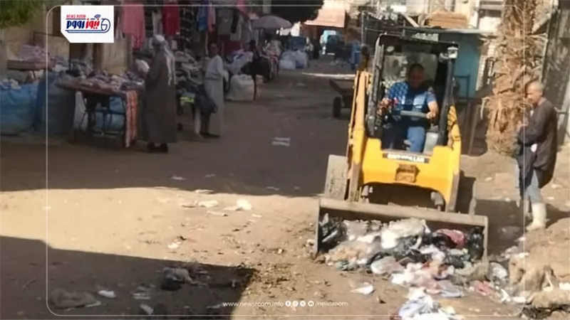 حملات مكثفة للنظافة ورفع الإشغالات وتحسين المظهر الحضاري بسنورس وطامية وإطسا