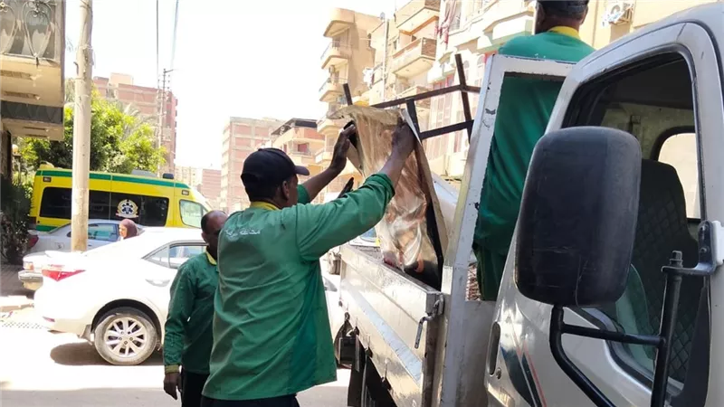 تحرير 54 محضر إشغال وإزالة فورية خلال حملات بالشهداء والباجور بالمنوفية