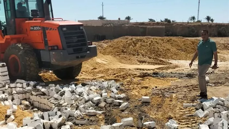 بنى سويف| إيقاف حالات بناء وإزالة تعديات ورفع إشغالات متنوعة 