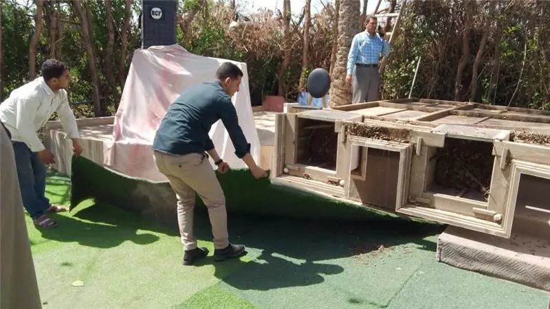 المنوفية: إزالة مسرح خشبي ومخالفات على أرض زراعية بالباجور