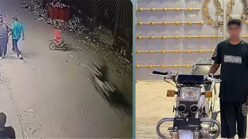 عمره 13 عاما وبدون لوحات.. ضبط طالب دهس طفل في بني سويف