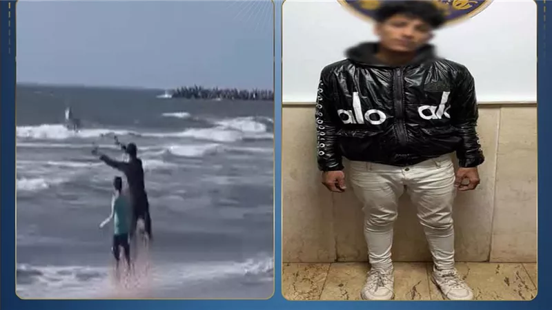 كان بيهزر..  ضبط عامل بدمياط بعد إلقاء كلب في مياه البحر