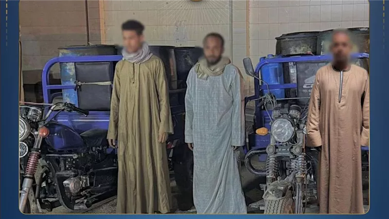 ضبط 1.5 طن سولار قبل تهريبه للسوق السوداء بإسنا والقبض على المتهمين بالأقصر