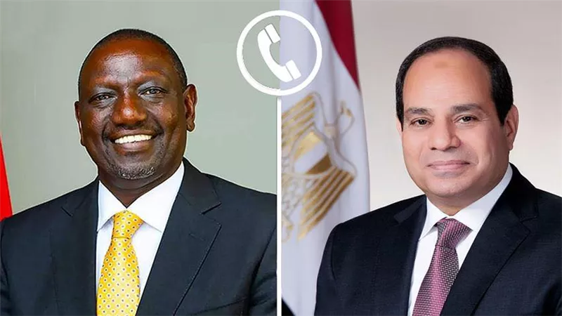 الرئيس السيسي يجري اتصالًا هاتفيًا بنظيره الكيني لتعزيز العلاقات الثنائية 