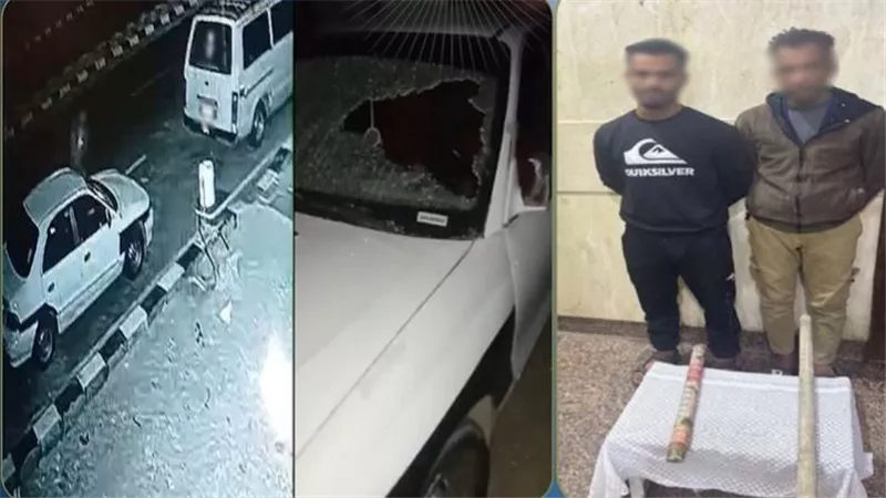 ضبط شخصين اعتديا على سيارة أجرة بالعريش بعد تداول فيديو الواقعة
