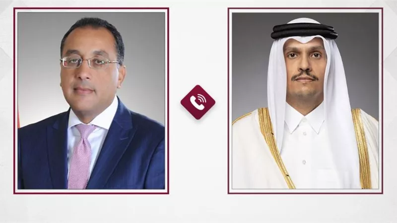 رئيس وزراء قطر يعزي الدكتور مصطفى مدبولي في وفاة والده ويبحث سبل تعزيز التعاون
