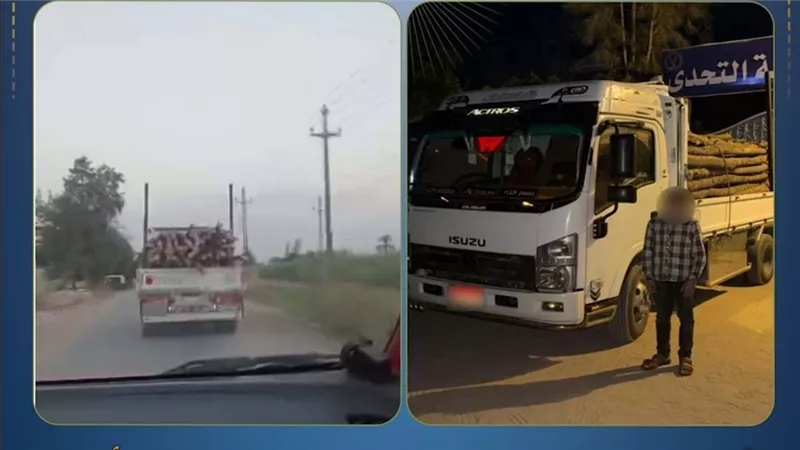 استهتار على الطريق.. طفل 13 سنة يقود سيارة نقل ويعرض حياة المواطنين للخطر 