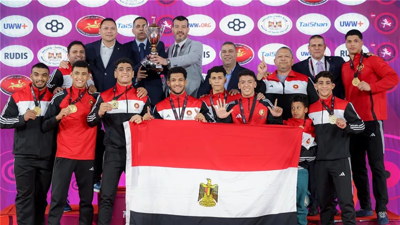 منتخب المصارعة الرومانية تحت 20 سنة يتوج بكأس إفريقيا بحصد 8 ميداليات