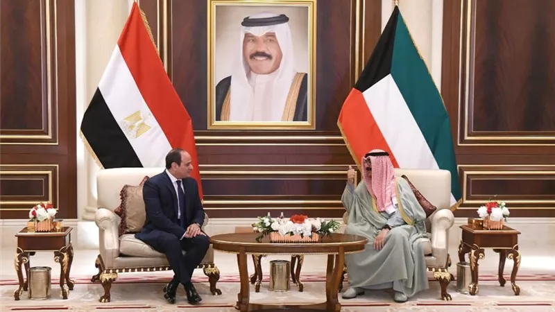 تعزيز التعاون والقضية الفلسطينية على رأس مباحثات السيسي والصباح