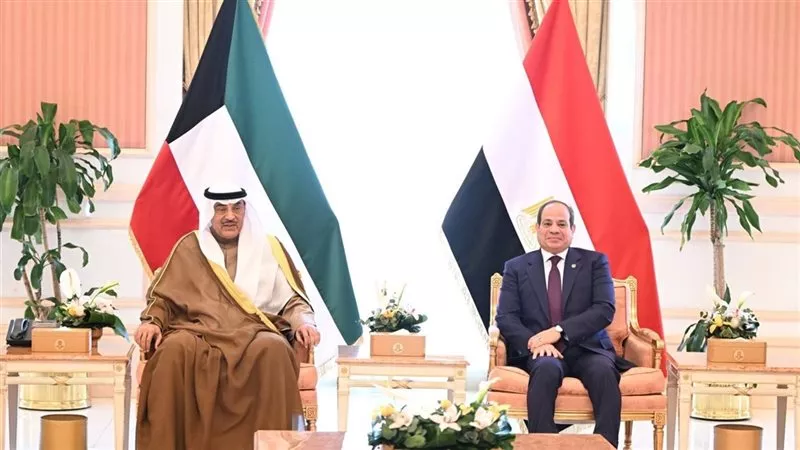 الرئيس السيسي وولى عهد الكويت يشددان على رفضهما تهجير الفلسطينيين من أرضهم