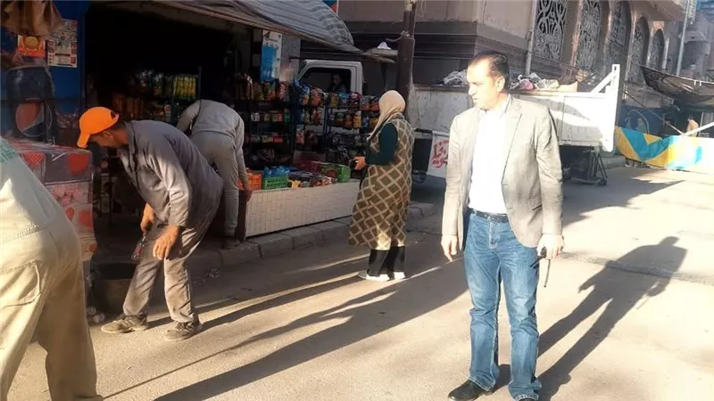 تنظيف وتأمين وصيانة الإنارة بمحيط الكنائس بمركز الشهداء في المنوفية |صور