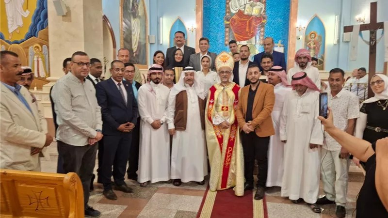 وفد من حزب الجبهة الوطنية بجنوب سيناء يقدم التهنئة للأخوة المسيحيين |صور