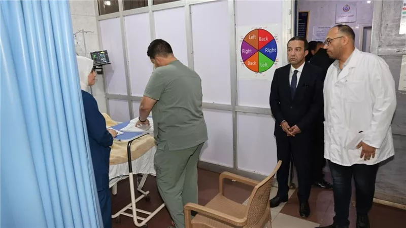 محافظ المنوفية يفاجئ مستشفى سرس الليان العام ويحيل 41 عاملا للتحقيق