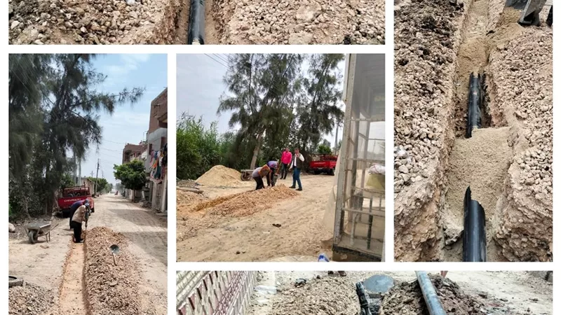 إحلال وتجديد طريق كوم النصر بالمحمودية ضمن خطة رفع كفاءة الطرق وتحسين الخدمات