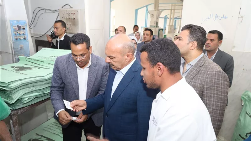 لضمان رغيف خبز آمن.. محافظ السويس يتابع سير العمل بمطاحن شرق الدلتا