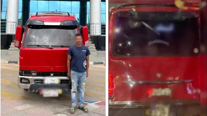 ضبط سائق ميكروباص لعرض عبارات خادشة للحياء العام على سيارته بالجيزة