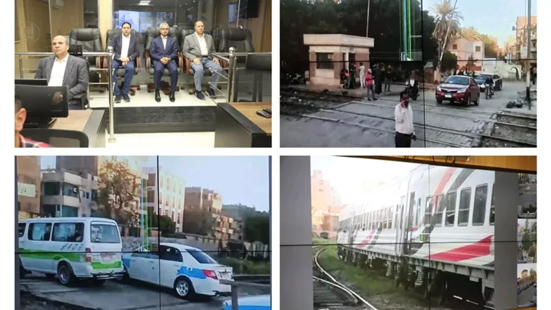 محافظ بني سويف يتابع انتظام الحركة بعد التعامل مع خروج عربة قطار بضائع