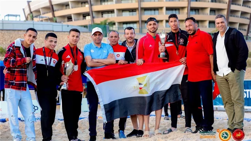 مصر تحصد 10 ميداليات في بطولة إفريقيا للمصارعة الشاطئية